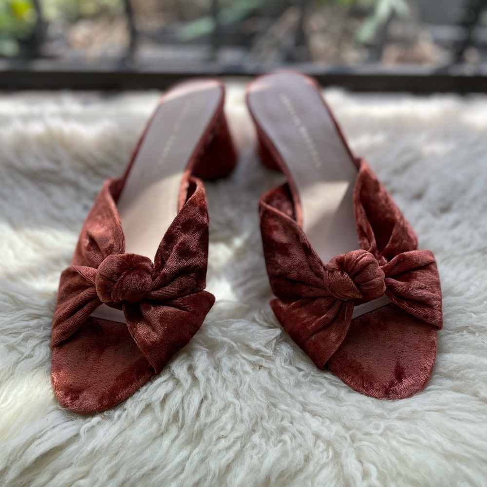 Loeffler Randall velvet heels size 7.5 - Picture 4 of 4